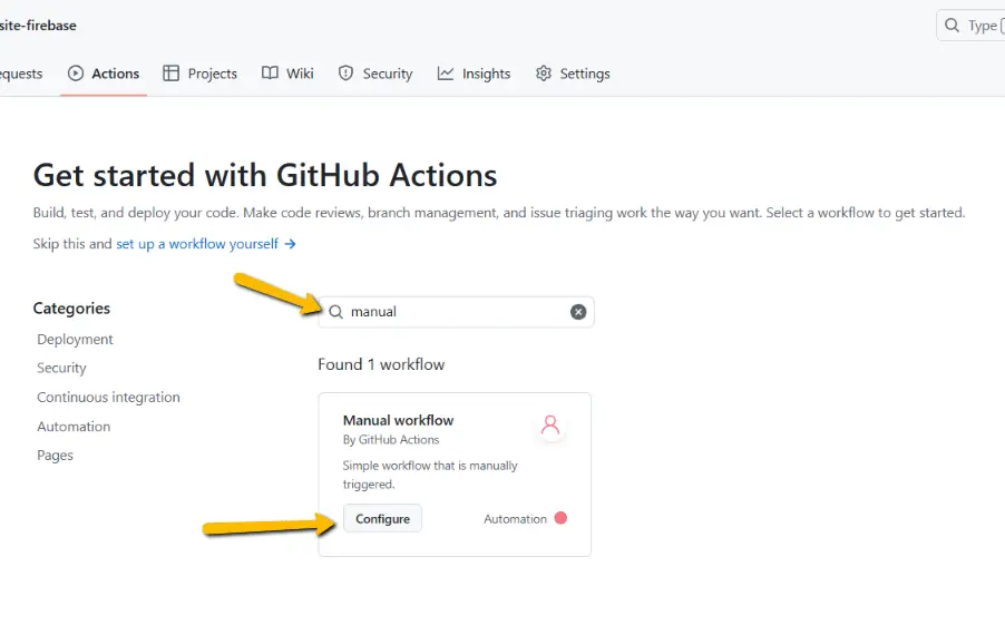 Github-manual workflow