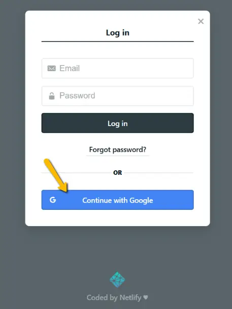 DecapCMS - login Google