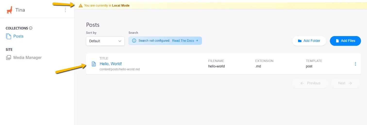 TinaCMS - postagem 1