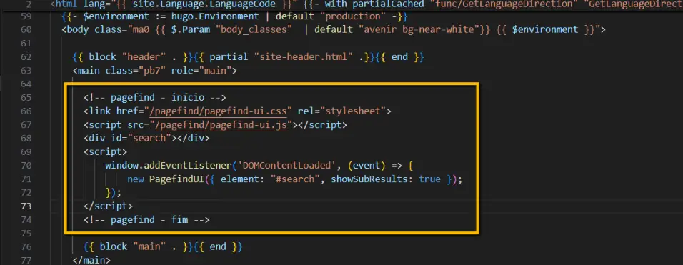 Pagefind1-configuração inicial