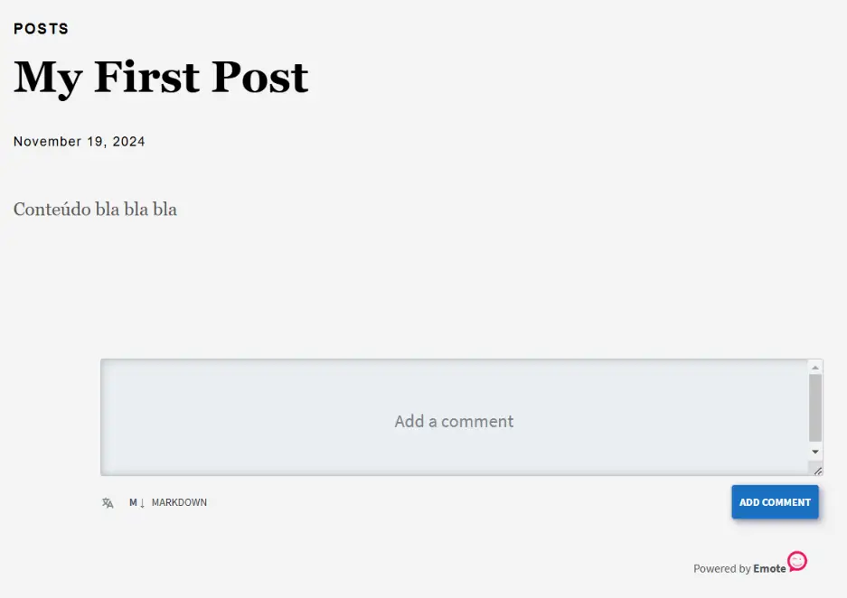 Emote-site ja integrado